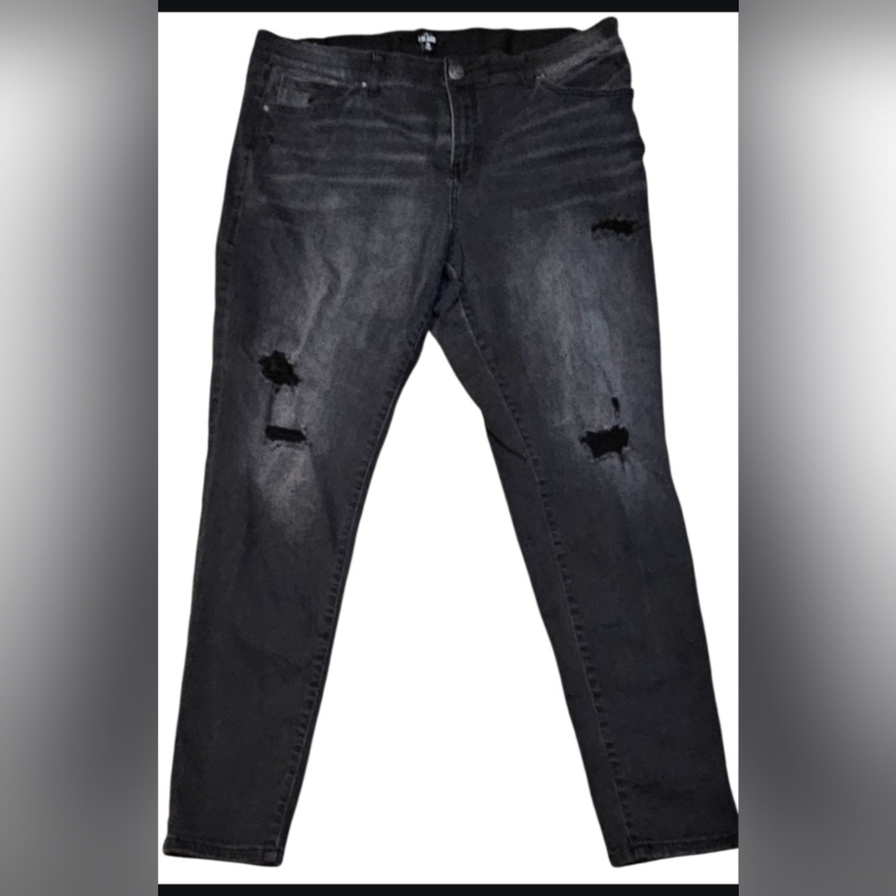LuLaRoe Black Distressed Skinny Jeans